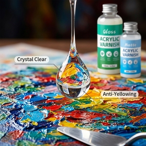 Waterproof Anti-Yellowing <b>Clear</b> Acrylic Varnish Scratch Resistant Permanent Top Coat FOR Acrylic Oil Painting Canvas - Product Image 2