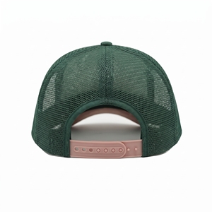 Gorra de Béisbol Verde y Rosa con Malla y Letra de Chenilla, Visera Curva, Venta al Por Mayor, Logotipo Personalizado, Alta Calidad, OEM, ODM, MOQ Bajo, Unisex, Casual - Product Image 3