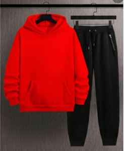 Conjunto Deportivo Elite Voltage de Dos Tonos – Sudadera con Capucha Gruesa en Amarillo Solar Premium y Pantalones Deportivos Ajustados en Negro Obsidiana - Product Image 4