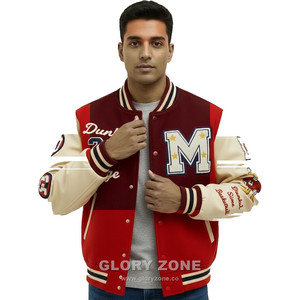 เสื้อแจ็คเก็ตวาร์ซิตี้สไตล์วินเทจ Glory Zone รุ่นสั่งทำพิเศษสำหรับผู้ชาย ผ้าขนสัตว์หนานุ่ม แขนหนัง ตกแต่งตัวอักษรแบบ Letterman เสื้อโค้ทเบสบอล ไซส์ 14 - Product Image 5