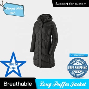 <b>Long</b> Hooded <b>Puffer</b> Jacket Winter <b>Coat</b> <b>Men's</b> Casual Zipper Closure Thick Breathable Windproof Solid Color Front Logo Outerwear - Product Image 6