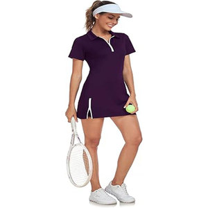 Tenue de tennis pour femmes de haute qualité, respirante, à manches courtes, pour l'été, ensemble de vêtements de sport pour femmes - Product Image 4