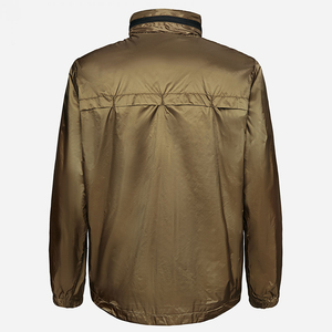 Custom Autumn Starter Front Pocket Vintage Hood <b>Jacket</b> Light Weight Waterproof Windbreaker <b>Zip</b> <b>Up</b> <b>Jacket</b> For Men's Breathable - Product Image 2