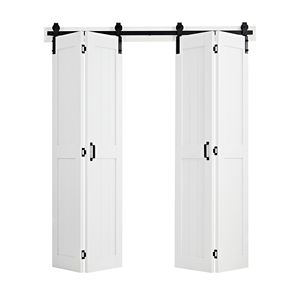 Kit Porta Scorrevole a Libro per Armadio 72x84" in MDF # # # #   Salvaspazio # # # #   Preassemblato # # # #   Hardware Incluso - Product Image 1