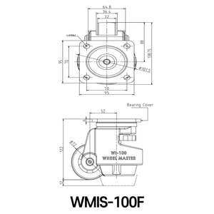 Wooil-Ruedas maestras de servicio mediano, capacidad de 750kg, 8 Uds., ruedas giratorias SUS - Product Image 2