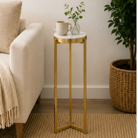 Support de plante moderne en métal doré, table d'appoint ronde haute, piédestal pour salon, chambre à coucher, décoration intérieure
