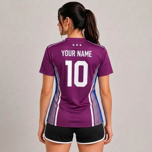 Camisetas de Fútbol Personalizables de Alta Calidad para Mujer, Impresas con Números y Nombres, Camisetas de Fútbol de Club - Product Image 2