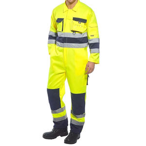 Custom Hi Vis Reflective Safety Coverall for Men Durable PPE Workwear Uniform Boiler Suit Mechanic Construction Work <b>Overall</b> - Product Image 5
