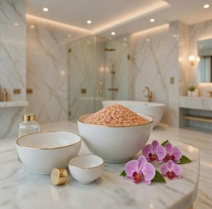 Sal de Baño Natural Ecológica del Himalaya con Cristales Botánicos Infusionados, Diseño Moderno para un Alivio Profundo del Estrés, Suave y Radiante - Product Image 6