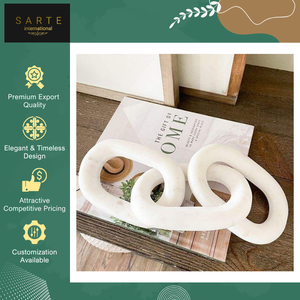 Plateau de table décoratif de luxe fait main en marbre, moderne, étanche, écologique et personnalisable, de qualité supérieure, pour la maison, avec motif chaîne, pour Diwali et occasions de sympathie - Product Image 2
