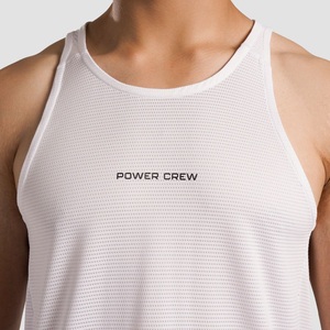 OEM Latest Design New Arrival Custom Made Breathable 100% Cotton <b>Mens</b> <b>Singlet</b> Gym Vests Training Tank Top Bulk Sale - Product Image 5