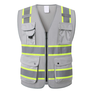 Custom Logo Printed <b>Waterproof</b> Cotton Safety Industrial Security Construction <b>Work</b> Safety Vest Reflective High Visibility - Product Image 3