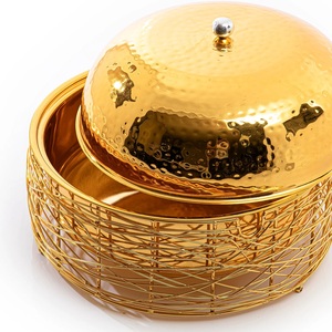 Ramadan Food Server <b>Buffet</b> Warmer Eid Decoration <b>Table</b> Ware Food Server Pot Golden Casserole Dish - Product Image 2
