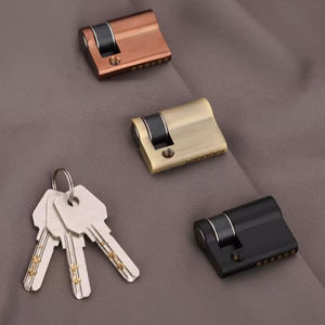 Modern Brass Cabinet Lock Cylinder 70mm Rectangle Shape Durable Furniture Hardware for Cabinet Use - Product Image 3