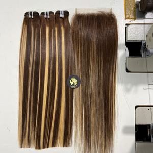 Extensions de cheveux 100% naturels, lisses comme des baguettes, de 8 à 40 pouces, bruts, pour tous, en provenance du Vietnam - Product Image 2