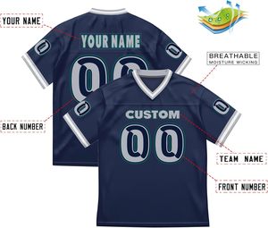 Fabricant professionnel de maillots de football américain, mélange de spandex, impression numérique, anti-transpiration, anti-décoloration, nom du joueur personnalisé, OEM - Product Image 6
