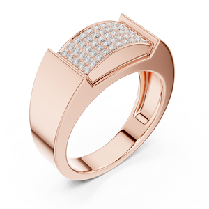 Anillo de Sello de Lujo para Hombre con Moissanita Pavé y Engaste Seguro de Piedras, Joyería Fina de Diseño Personalizado, Anillo de Declaración para Él - Product Image 3