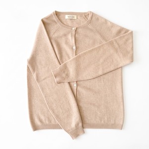 <span class=keywords><strong>Cardigan</strong></span> in Cashmere <span class=keywords><strong>Beige</strong></span> Lavorato a Maglia per <span class=keywords><strong>Donna</strong></span>, Manica Lunga, Collo Tondo, con Bottoni, per l'Autunno - Product Image 2