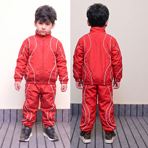 Wholesales Custom Logo Red Boy Girls Nylon <b>Wind</b> <b>Breaker</b> Sets Summer Quick Dry Breathable Vintage Casual Lightweight Kids - Product Image 4