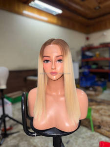 Extensiones de cabello rubio recto de hueso sedoso vietnamita con cierre Paquetes de cabello de color largo y caliente para pelucas de mujeres negras - Product Image 5