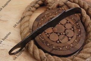 Venta al por mayor de cuchillos de hoja fija de acero de Damasco de espiga completa, tipo pico de halcón, para caza y camping, en blanco, OBM OEM ODM Suministro DIY - Product Image 3