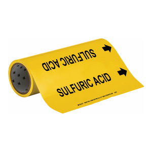 Marcador de Tuberías Flexible para Ácido Sulfúrico Brady, para Tuberías de Plantas Químicas y Laboratorios - Product Image 2