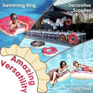 Bouée gonflable robuste de 80 cm pour tous les âges - Confortable pour la plage, les lacs et les piscines privées - Product Image 3