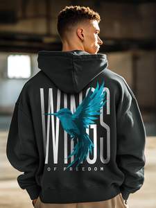 เสื้อฮู้ดดี้ผู้ชายไซส์ใหญ่ยอดนิยม แบรนด์เสื้อผ้าสั่งทำโลโก้ได้ สไตล์สตรีทแวร์สำหรับผู้ชาย ผ้าหนา เสื้อฮู้ดดี้ผู้ชายไซส์ใหญ่ - Product Image 5