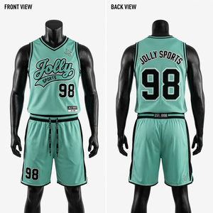 Ensemble short et maillot de basket pour homme, respirant, en polyester, impression par sublimation, logo personnalisé - Product Image 5