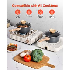 Cacerola Antiadherente de Metal de 1.5QT con Tapa de Vidrio Templado y Mango Desmontable para Facilitar la Cocina - Product Image 5