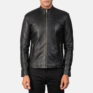 Chaqueta de Cuero Genuino para Hombre, Estilo Motero, Chaqueta de Invierno Cálida de Piel de Vacuno, Venta al Por Mayor, Suministro Directo de Fábrica OEM - Product Image 6