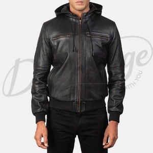Premium Men’s Nappa Leather MA-1 Flight <b>Jacket</b> Custom Ribbed Trim <b>Pilot</b> Bomber Wholesale Genuine Leather Urban Coat - Product Image 6
