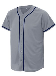Camiseta de Béisbol Azul Claro para Hombre, Cuello en V, Manga Corta, Transpirable, con Botones al Frente, Ropa Deportiva para Adultos de Alta Calidad - Product Image 6