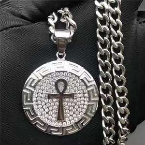 Pendentif médaillon personnalisé en moissanite VVS, taille brillant rond, plaqué argent, serti clos, bijoux hip-hop pour homme, à porter au quotidien - Product Image 1