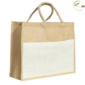 Sac à déjeuner en jute fait main de qualité supérieure avec poignée renforcée - Product Image 4