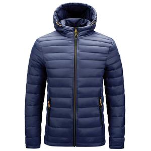 Veste matelassée pour homme avec logo personnalisé, col montant, design avant, coupe-vent, pour l'hiver, vente en gros - Product Image 4