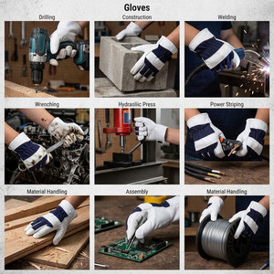 Guantes de Trabajo de Cuero Vacuno de Alta Calidad y Durabilidad con Puño de Seguridad, 11 oz de Grosor, Protección Industrial para Manos de Uso Pesado - Product Image 5