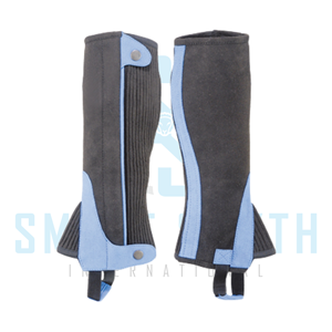 Premium Equestrian <b>Half</b> <b>Chaps</b> for Horse Riding Training with Front Zipper Elastic Panels and Secure Adjustable Fit - Product Image 1