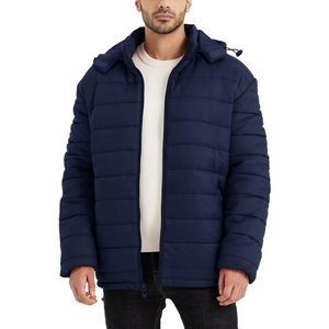 Wholesale Waterproof Lightweight Hooded Bomber Puffer <b>Jackets</b> Custom Design Streetwear Windproof Outerwear Front Logo for Unisex - Product Image 1