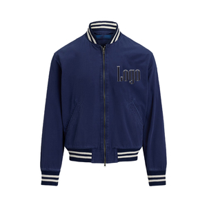 Premium Embroidered Heavyweight Canvas Zipper Front Track <b>Jacket</b> Men Vintage Americana OEM Custom Luxury Winter Workwear - Product Image 1