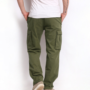 Pantalon cargo personnalisé pour homme, coupe droite, ample, décontracté, respirant, léger, séchage rapide, 100% coton, toile tissée, écologique - Product Image 2