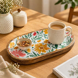FAIZA CRAFT Mango Wooden Polished Bowl Disposable Eco-Friendly <b>Rustic</b> <b>Table</b> Decoration Home Weddings - Product Image 6