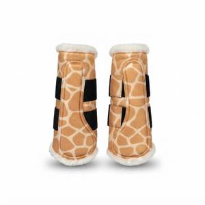 Giraffe Print Horse Saddle Pad Set, Matchy Matchy Equestrian Gear, Custom Matching Fly Veil and <b>Boots</b>, Animal Print - Product Image 3