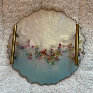 Plateau en résine fait main moderne, best-seller, pour la décoration de la maison, organisateur pour coiffeuse et table, disponible à un prix excellent - Product Image 2