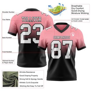 Premium American Football Jersey Spandex Blend Digital Print Custom Logo Private Label Supplier Breathable Performance Wear - Product Image 2