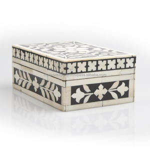 Boîte à mouchoirs en os incrusté - Product Image 4