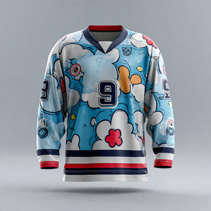 Maillot de hockey sur glace unisexe à manches longues pour l'entraînement, avec impression par sublimation du nom de l'équipe - Product Image 6