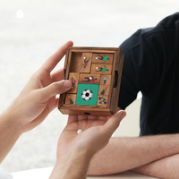 Juego de Fútbol de Madera Estilo Klotski, Rompecabezas de Bloques Deslizantes, Juguete Educativo Deportivo para Familias, Edades 8+, Ecológico y No Tóxico