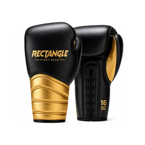 Gants de boxe personnalisés à lacets rectangulaires, équipement de combat, meilleurs gants de combat et d'entraînement, 100% cuir véritable - Product Image 1