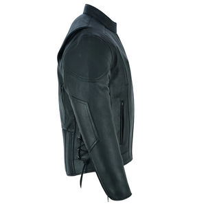 Vestes en cuir pour hommes de qualité supérieure avec fermeture éclair, doublure chaude, style décontracté, vestes en cuir pour hommes - Product Image 5